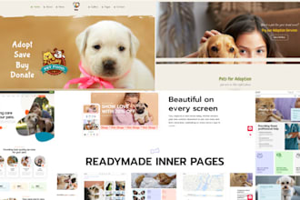 design pet grooming, pet care, pet shopify, pet  veterinary site, pet saloon