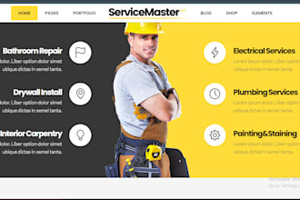 create a handyman and artisan website and portfolio