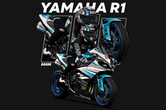 draw cartoon motorcycle illustration from your photo