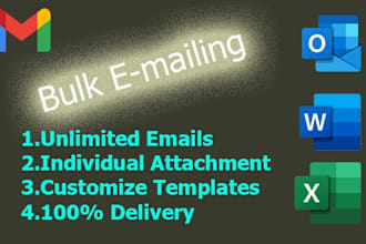 do bulk email sending using ms excel, outlook and google
