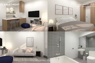 be your architect and interior designer, private or airbnb