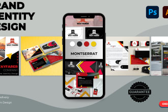 create complete brand identity style guideline book with logo