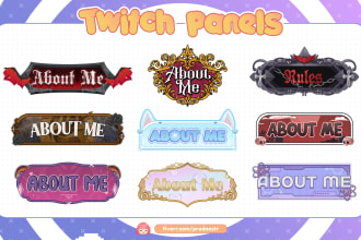 design special twitch panels for your stream or vtuber