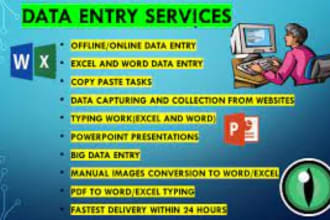 data entry jobs, word, excel, typing, PPT editing, content upload, copy paste,