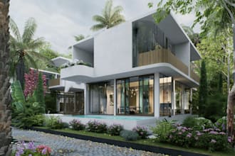 create realistic d5 render, architectural visualisation