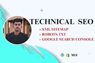 fix xml sitemap, robots txt, gsc and complete technical SEO with audit