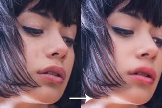do premium quality high end skin retouching