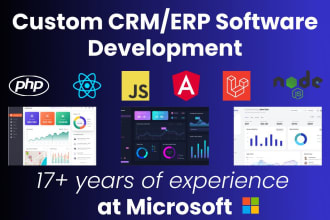 be software developer for custom CRM, web application, website and web portal