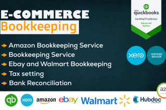 do ecommerce bookkeeping, amazon, ebay walmart in quickbooks and xero