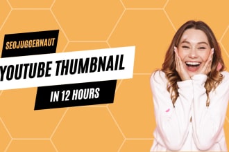 make eye catchy youtube thumbnail in 12 hours