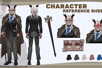design character sheet or reference sheet for your character
