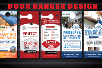 design door hanger, rack card, and  dl flyer, within 12 hours