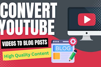 convert youtube video into SEO optimized blogpost