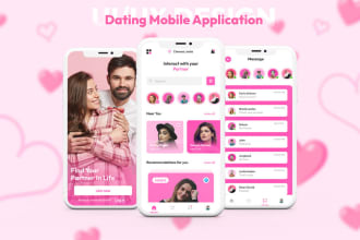 build chat app dating app, tinder app, flutter app development, social media app