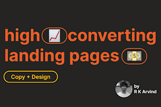 create a high converting landing page for you