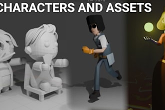 create stylised 3d characters or assets for you