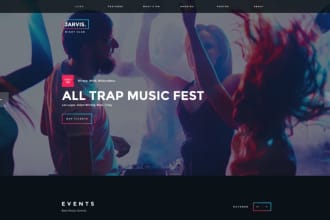 do night club, concert, festival business website