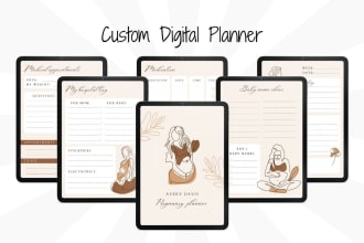 do custom digital planner, calendar, journal for commercial use