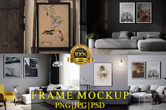 create frame mockup for your artwork or image