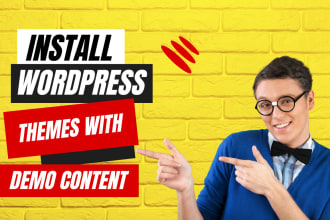 quickly install wordpress theme with demo content