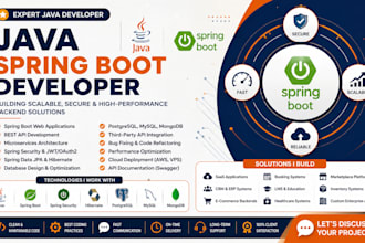 develop java spring boot rest API, backend and microservices