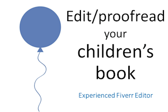 proofread and edit your childrens book