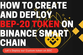 create bep20 or trc20 token on bsc binance smart chain and token creation