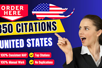 manually build 350 USA local citations for local SEO and gmb ranking