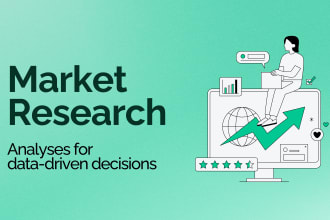 do market research, competitor analysis, industry analysis