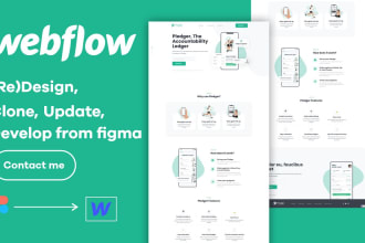 design webflow website, webflow cms, webflow animations, webflow landing page