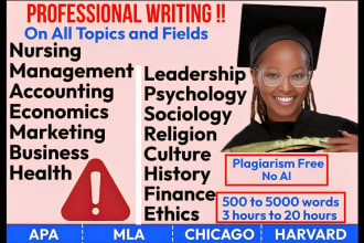 do case studies, research, reports, summary writing, essays, business etc