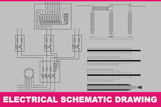 redraw electrical drawing and single line diagram in autocad
