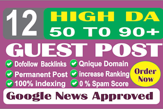 create guest post high da, dofollow backlinks ,guest posting