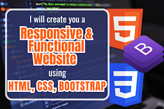 be your professional frontend HTML CSS bootstrap developer