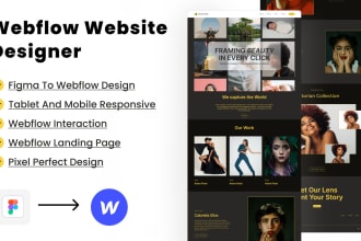 build webflow website, figma to webflow, design webflow, webflow animation