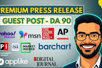 publish news article, SEO guest posts, press release on premium news media sites