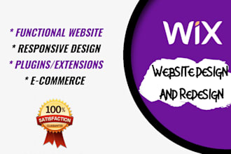 create full professional wix website, redesign wix, wix ecommerce too