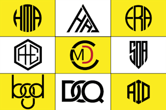 do modern monogram minimalist unique initial letter personal brand logo design