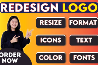 do replicate, refresh, remake, rebrand, redesign or modification in logo