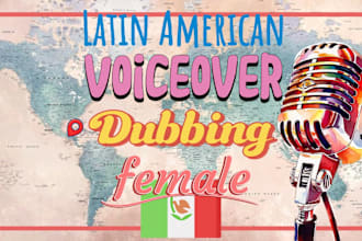 be your female voice over in latin spanish