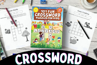 create original crossword puzzles activity book worksheets for kdp amazon