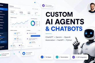 develop ai agents, chatbots and automation tools