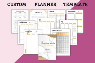 design printable 2025 monthly planner, journal, tracker and calendar