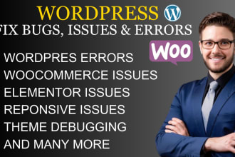 fix wordpress problem, wordpress debugging, woocommerce bug, elementor bug
