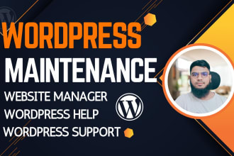do wordpress website maintenance, wordpress help, wordpress support