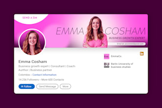 design a professional linkedin banner for profile branding