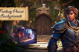 do fantasy places backgrounds ai