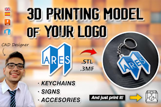 convert your logo or design into a 3d printing model