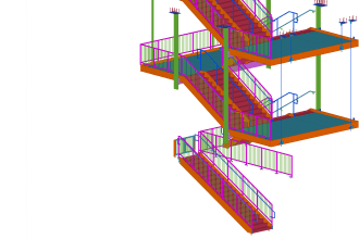 do steel stair detailing using tekla structure