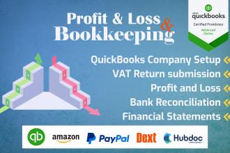 do profit and loss, vat return, reconciliation, bookkeeping in quickbooks online